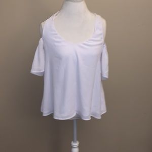 Show me your Mumu Hazel Ruffle Top in White Size Extra Small